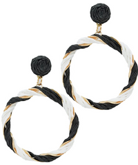 TWISTED RAFFIA EARRING