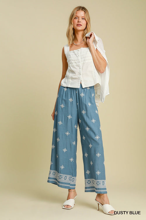 A1 Embroidered Linen Pant