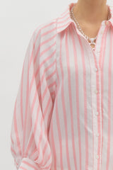 A1 Classic Stripe Button Down Top